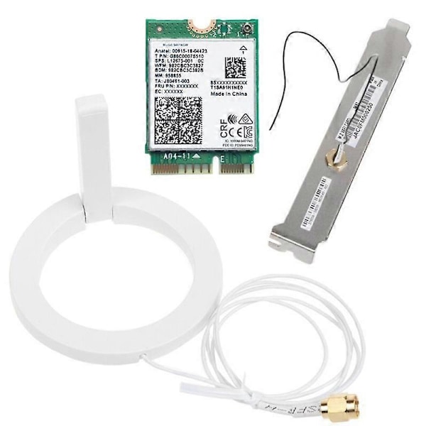 För 9461NGW WiFi-kort+Skärm+Antenn Kit AC 9461 2.4G/5G 802.11AC M2 Key E CNVI Bluetooth 5.0 Trådlös Adapter