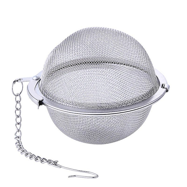 Rustfrit Stål Te Bold Mesh Te Infuser Med Forlænget Kæde Hængsel Til Brygning Løse Blade Te Og Krydderier & Krydderier 2 Stk