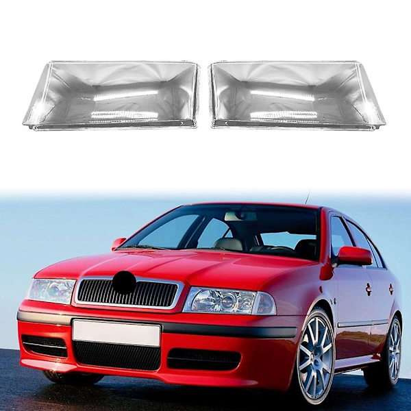 Skoda Octavia 2001 2002 2003 2004 Vasenpuoleinen Etuvalon Kotelo Lamppuvarjostin Läpinäkyvä Linssin Peite Etuvalon Peite
