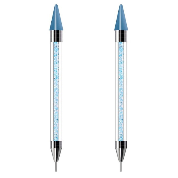 -Rhinestone Selection Pen, Double Ended Diamond Tegning Crayon Ædelsten Krystal Selection Pen Neglekunst gør-det-selv dekorationsværktøj-7