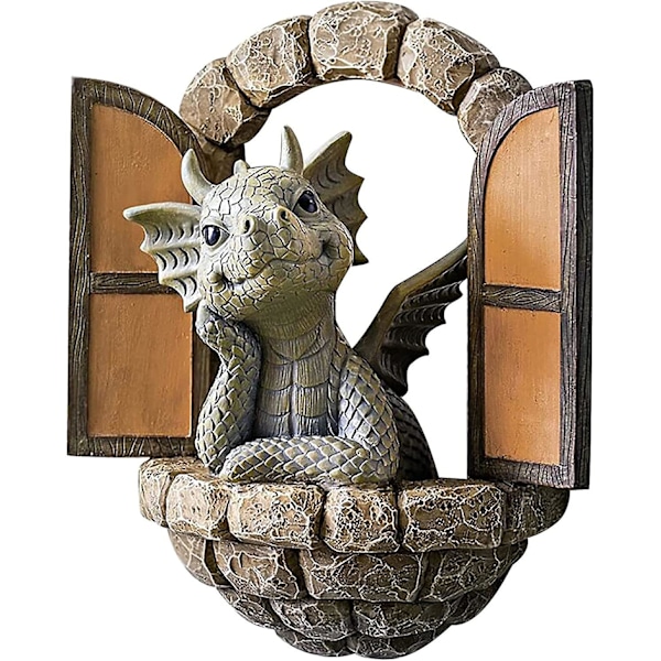 Dhrs Sol Dekorasjon Drageskulptur, Dragefigur Dekorasjon, Drageskulptur Hage, Hage