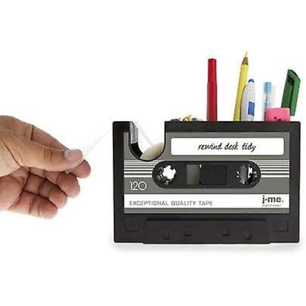 -konception Unikt kassettmotiv Stylo Crayon Porte-pot Conteneur Don De Papeterie (färg: C)