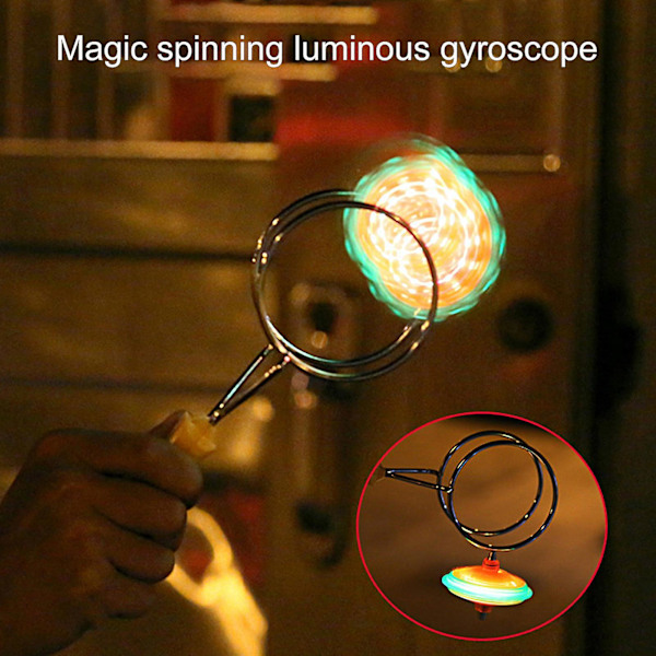 Magnetisk Gyro Luminescerande Hög Hastighet Slät Magnetisk Snurrande Underhållning Rostfritt Eldliknande Centrifugal Snurrande Gyro Barnpresenter