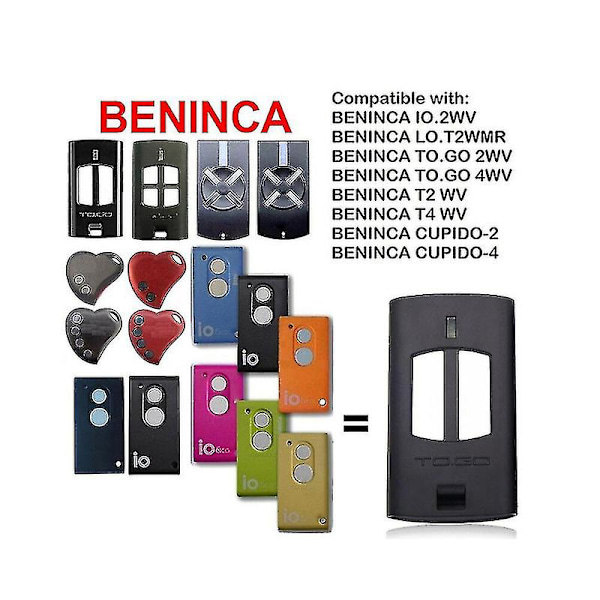 Beninca To Go Garageport fjernbetjening 433,92mhz rullende kode Beninca To.go Wv port fjernbetjening Beninca Togo 2wv 4wv