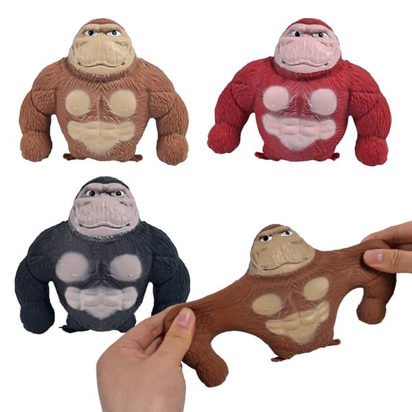 Sand dekompression gorilla tpr langsom rebound strækbar plastik gorilla Red