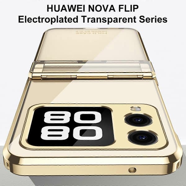 Elektroplettert PC-foldetelefondeksel til Huawei nova Flip 5G