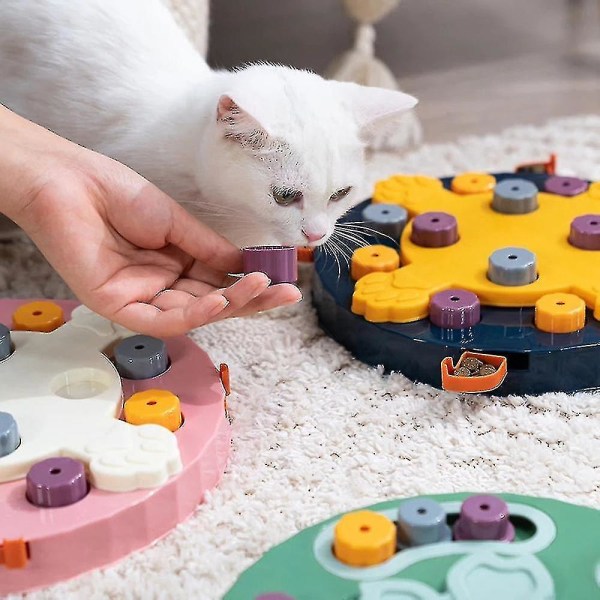 Juguetes para perros Alimentador lento Aumento interactivo Dispensador de alimentos Lentamente-rosa