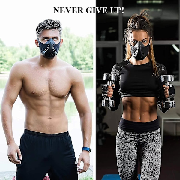 Nextgen Altitude Workout Mask Cardio Andning & Andningsstyrketränare 24 Syrebegränsningsnivåer, 8 Utbytbara Kolfilter Sport Elevati