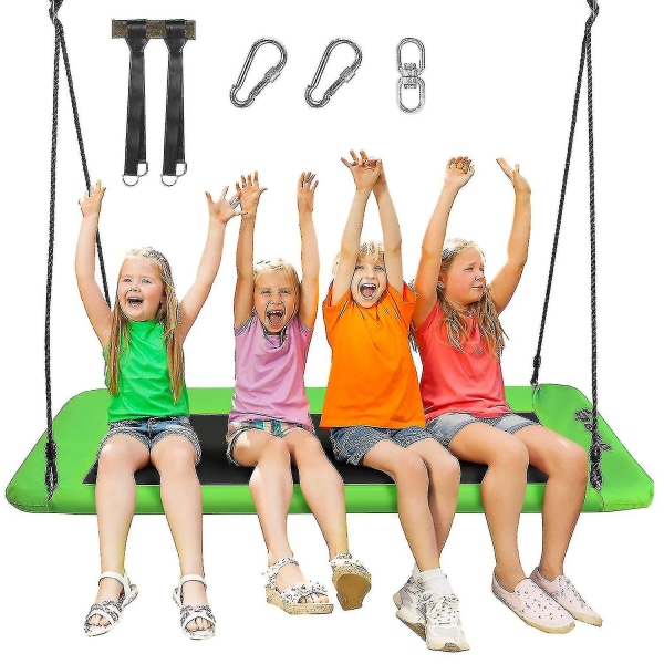 Tree Swing Hanging Straps Kit 2x5ft Heavy Duty Swing Hanger med karabinkroker, trebeskyttere