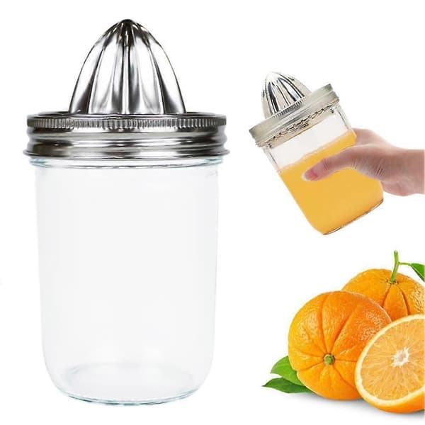 Citrus Citron Appelsin Grapefrugt Juicer Manuel Squeezer l Stål 304 Rustfrit T4H5 86mm 1set