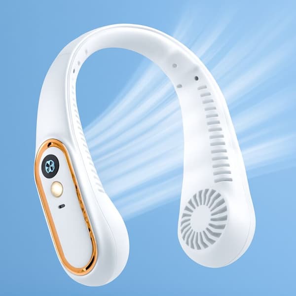 5-trins USB Bærbar Halsventilator med LED