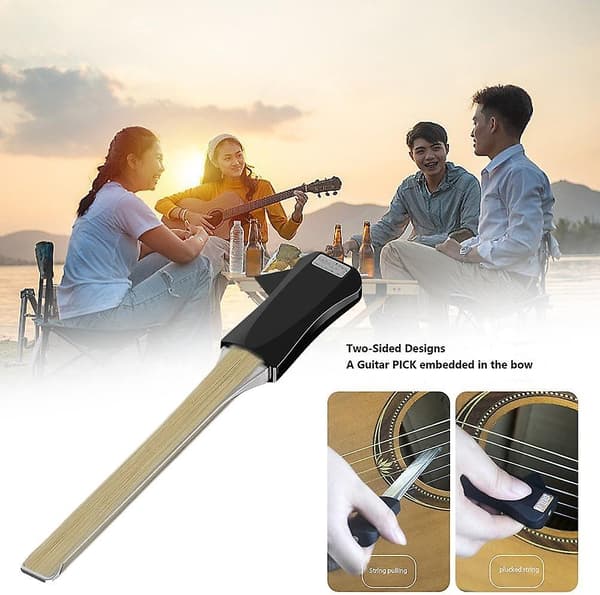 Gitarrbåge Båge Gitarrplocka Akustisk Gitarr Prestanda Dubbelsidig Gitarrbåge Med Inbyggt Plektrum, Kreativ Present Till Nybörjare
