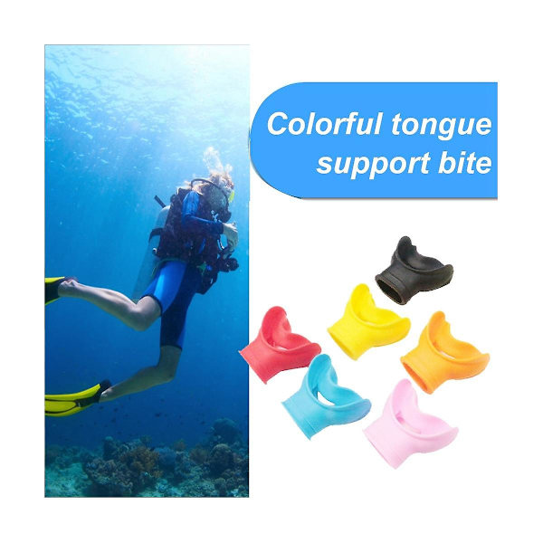 Scuba Diving Andrasekundär Silikonmunstycke Snorkelregulator Färgglad Undervattenandningstillbehör