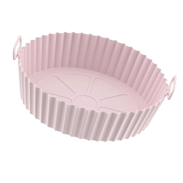 Fryer Liner Rund Tyknet Fødevarekvalitet Silikon Fleksibel Nem at Rengøre Genanvendelig Fryer Pot Pink