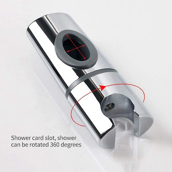 Krom Duschhuvudshållare Duschhållare Clip-On Duschstång Handduschhållare 360° Rotation För Badrum Oval
