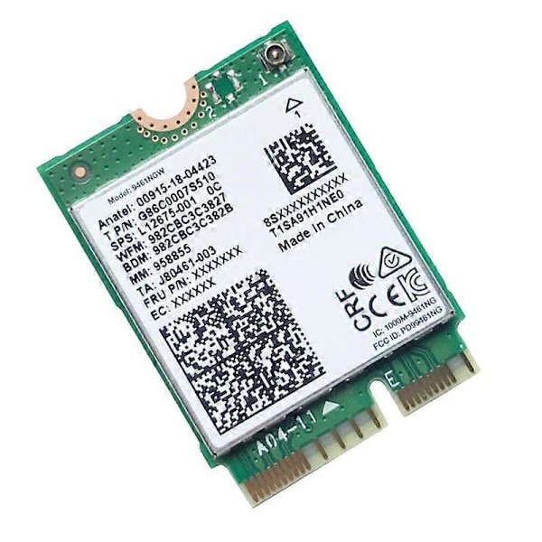 Til 9461NGW WiFi-kort+Baffle+Antenne Kit AC 9461 2.4G/5G 802.11AC M2 Key E CNVI Bluetooth 5.0 Trådløs Adapter