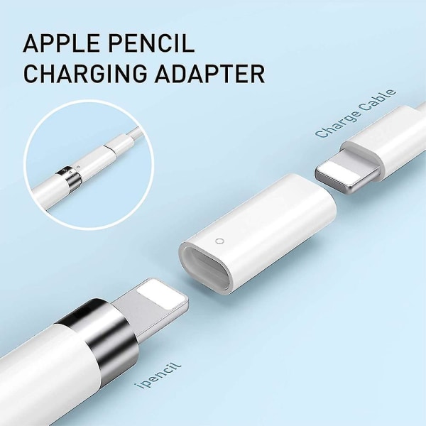 Magnetic Pen Case Charging Adapter og Tip Udskiftningstilbehør Sæt til Apple Pencil 1. Generation