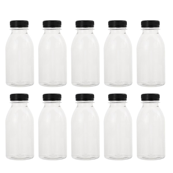 10 stk 300 ml Juice Opbevaringsflasker Mælkeflasker Gennemsigtige drikkeflasker