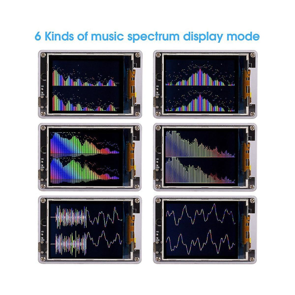 Lyd Mic+ Lydnivå Home Decor Digital klokkemåler Music Spectrum Visualizer Audio Display Analy