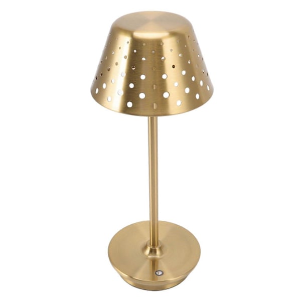 LED skrivebordslampe Retro Enkel Kordløs Design Trinnløs Dimming Berøringsbordlampe for Soverom Barer Restauranter Gull