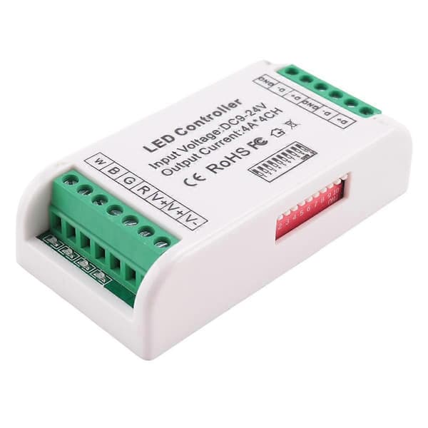 Mini 4 Kanal DMX RGBW Decoder 16A RGB RGBW Strip Controller DMX 512 Lysdæmper Driver til LED Strip Lys DC9-24V