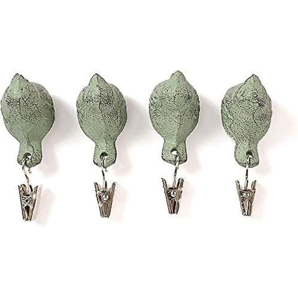 4 X Antique Cast Iron Tablecloth Weights For Garden Table Cloth (antique Green)