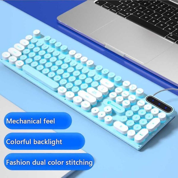 Ryra Mechanical Tea Switch Feel Wired 104 Keys Membran Keyboard with Backlight Gaming Office For PC Gamer Laptop Keyboard