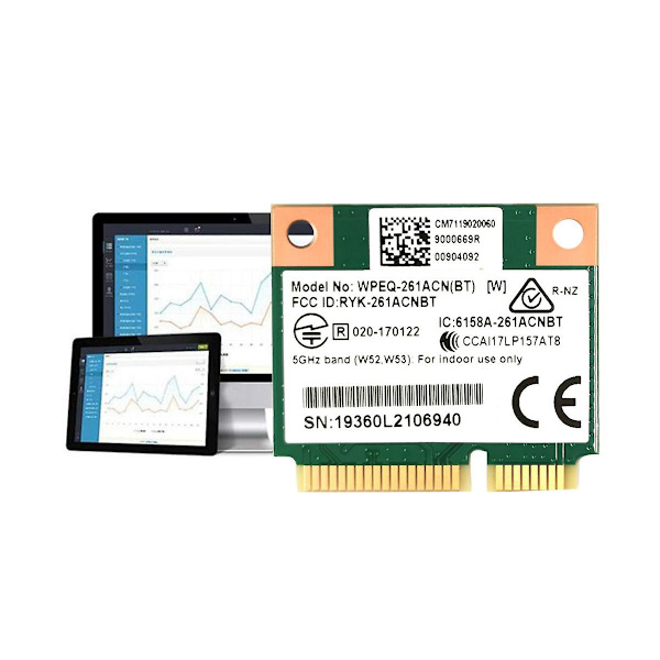 Qca6174 Wpeq-261acn(bt) Wifi Kort+2xantenne 802.11ac 867m Qca6174 Bluetooth 4.2 Wifi 5 Mini Pcie Ca