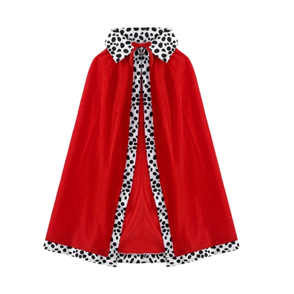 Børne eller voksen størrelse rød konge/dronning Robe Mardi Gras Cape kostume tilbehør