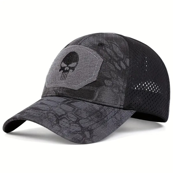 Lättviktig skalleplåster kamouflage basebollkeps - Taktisk unisex mesh truckerhatt för solskydd och stil