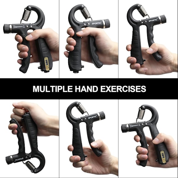2-pakks Grip Trainer, Sklisikker grep, grepstyrkeforsterker for muskelbygging og skadetilheling for idrettsutøvere