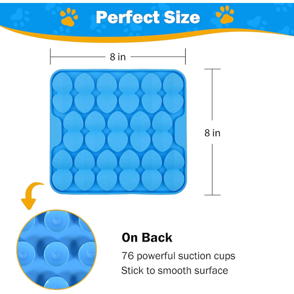 Silikon Snuffle Mat för hundar, Slow Feeder hundskålar, hundsniffmatta slickmatta för luktträning långsam ätning