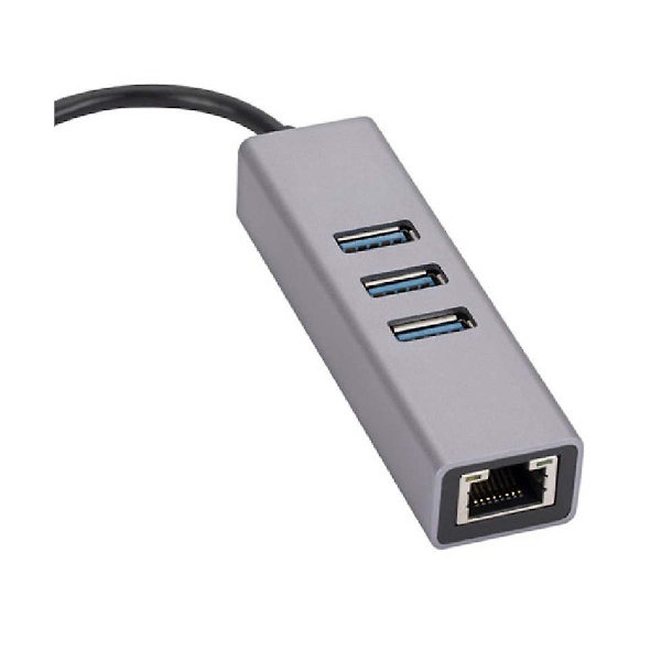 Alumiiniseos USB Gigabit-verkkokortti 3 porttia 3.0 Hub USB RJ45 Gigabit-verkkokortti Ethernet Ad