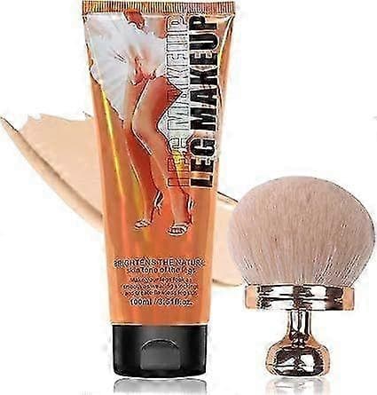 Miracle De Paris Benmakeupkräm & Borstset, Miracle De Paris Kroppstäckande Perfektor, Heltäckande Hudperfektor för Ben, Tatueringstäckande Smink k1