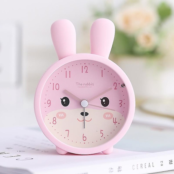 Kids Cute Rabbit Printed Alarm Clock Digital Clock With Night Light-Give Your Child A Gifts