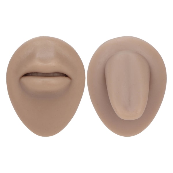 Simulated Silicone Mouth Tongue Model Simulated Human Mouth Lip Tongue Stud Display Model Set