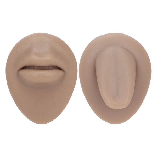 Simuleret silikone mund tunge model Simuleret menneskelig mund læbe tunge stud display model sæt
