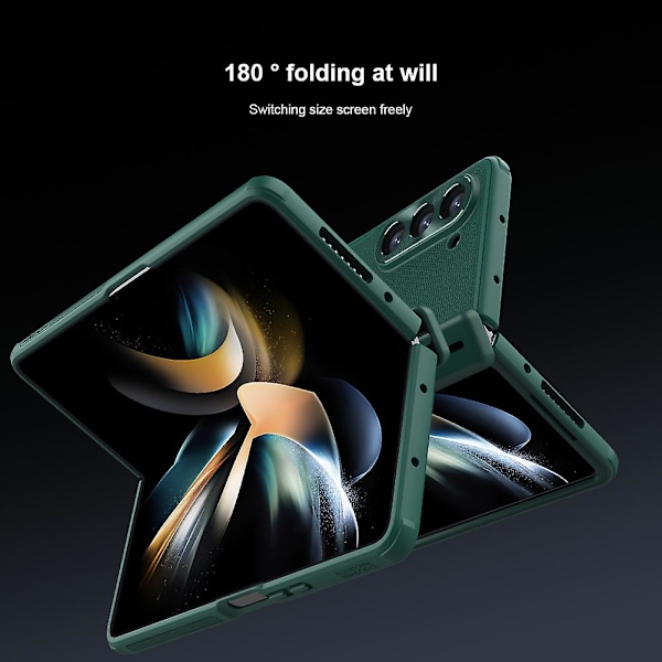 Z Fold 5 Fodral, Slim Hård PC Frostad Anti-drop Stöttåligt Skyddsfodral För Samsung Galaxy Z Fold 5 Med Inbyggt Stativ