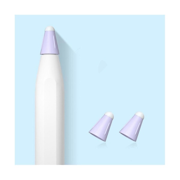 Til 1/2. 10 stk. Silikoneudskiftning blyantspidser Dæksel Touchscreen Stylus Pen Case Nib, lilla