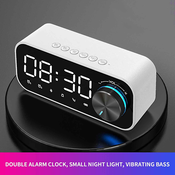 Digital Klocka Ny Smart Spegel Bluetooth Högtalare Subwoofer Bärbar Mini Stereo Miniklocka Hem Alarmklocka Kort