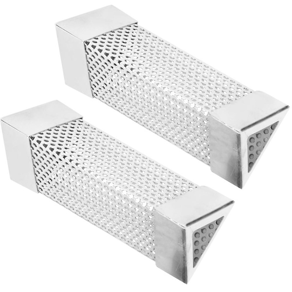 Rökpelletsrör i rostfritt stål, 6 tum, för grill, 2-pack