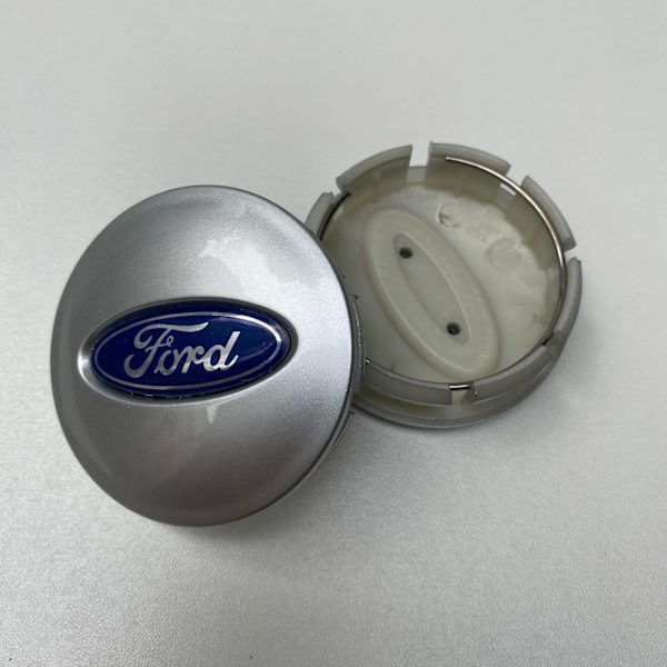 4-pack - Ford Center Cap/Nav Hub-logotyp - Bil 66 mm - Silver