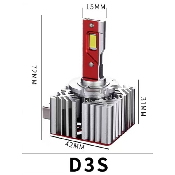 D3s LED-kit 8000 Lumen 2-pack 6500k Silver