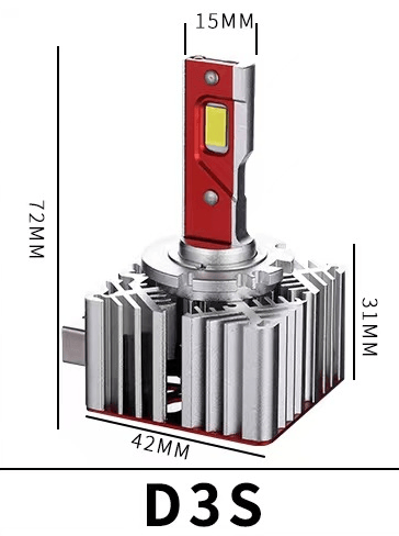 D3s LED Kit 8000 Lumen 2 Pak 6500k Sølv