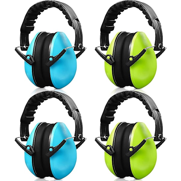 4-pack Öronproppar för barn, brusreducerande hörselskydd, hörlurar, öronmuffar, 26 dB, justerbara för barn, småbarn, skytte, sömn och mer