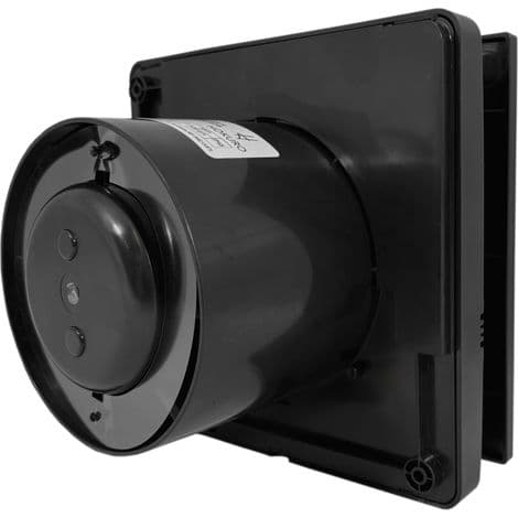 Nortada Hokuro OKU BP-100 H badeværelsesventilator med fugtighedssensor og timer, sort