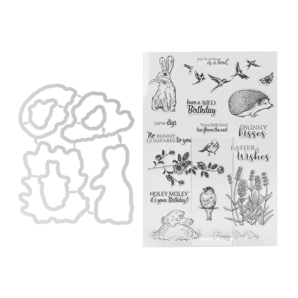 Clear Stamp Kit Unique Design Transparent Stamp Embossing Cutting Die Set For Diy Scrapbook Crafts