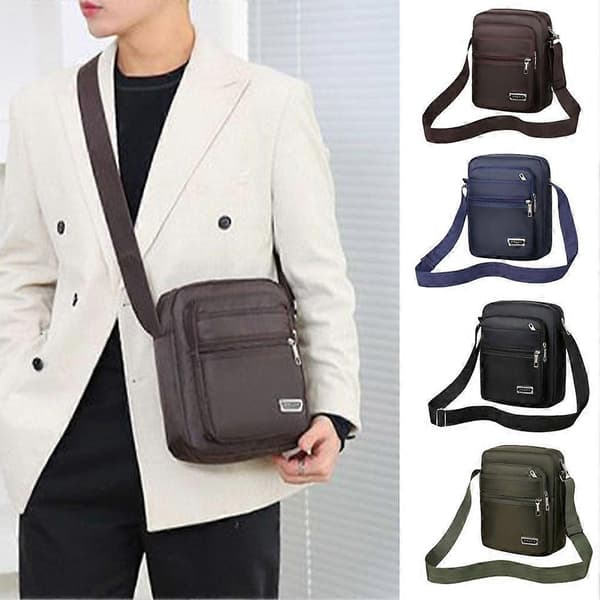 Skulderveske messenger bag nylonstoff A