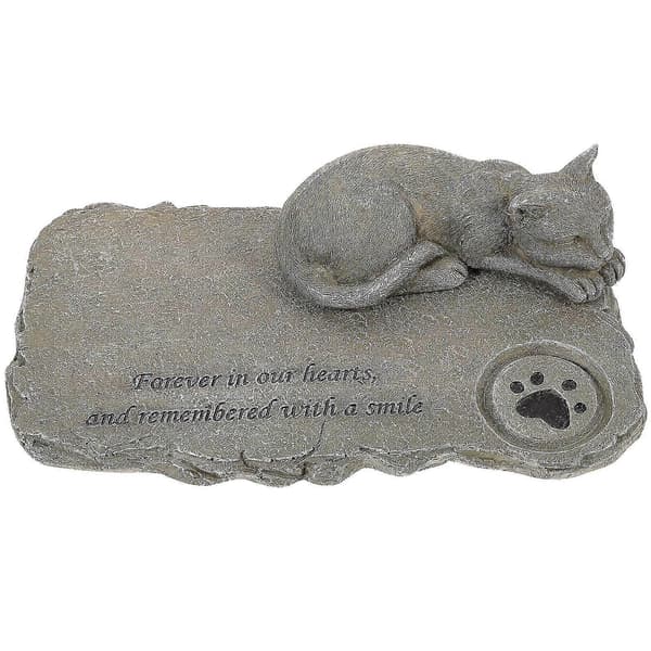 Katte Mindesten Gravsten Kat Hyldest Statue Kat Død Gave Kæledyrs Mindesten