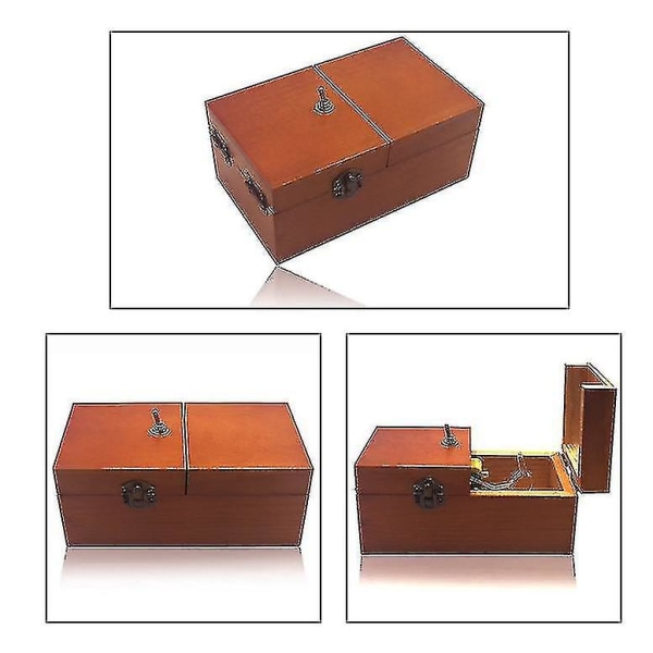 Useless Box - Selvlukkende boks i en træopbevaringskasse